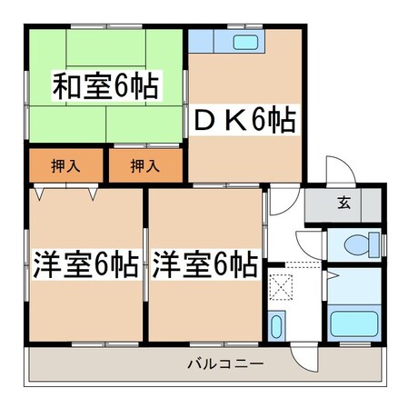 松本駅 徒歩18分 2階の物件間取画像